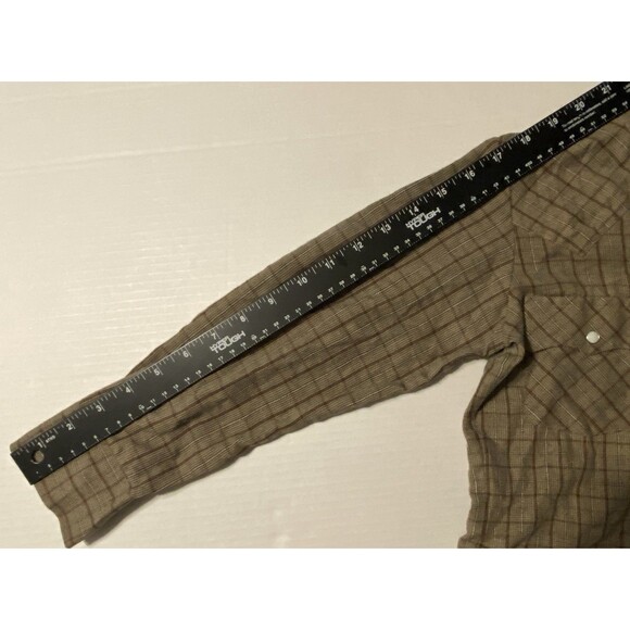 VTG Levi's Plaid Western Shirt Pearl Snap Youth Small Boys 8-10 Rodeo Korea GUC - Picture 14 of 16